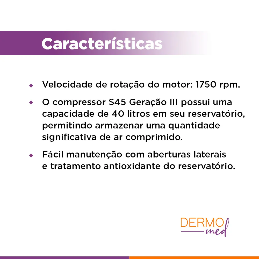 Imagem Características do Compressor de Ar Schuster