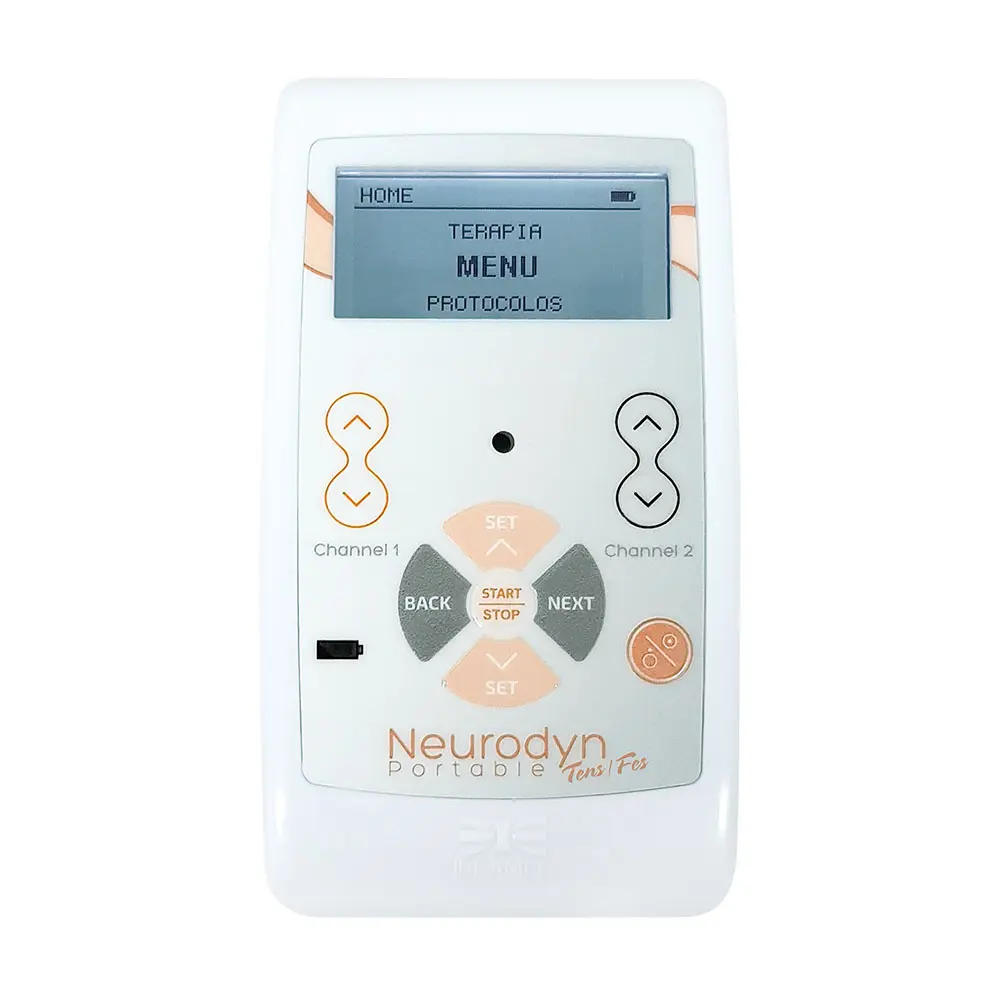 Equipamento neurodyn portable 9 modos com visor em funcionamento