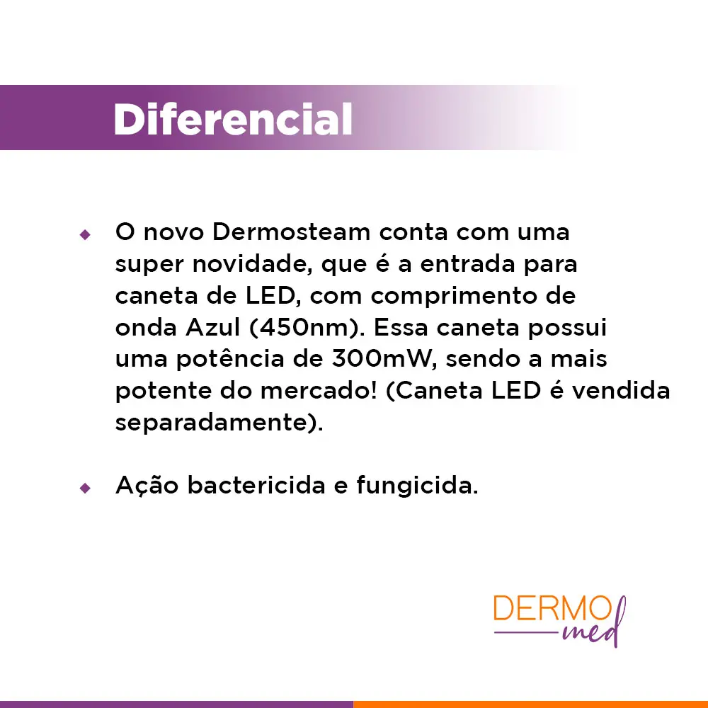 Imagem diferencial do equipamento dermosteam ibramed