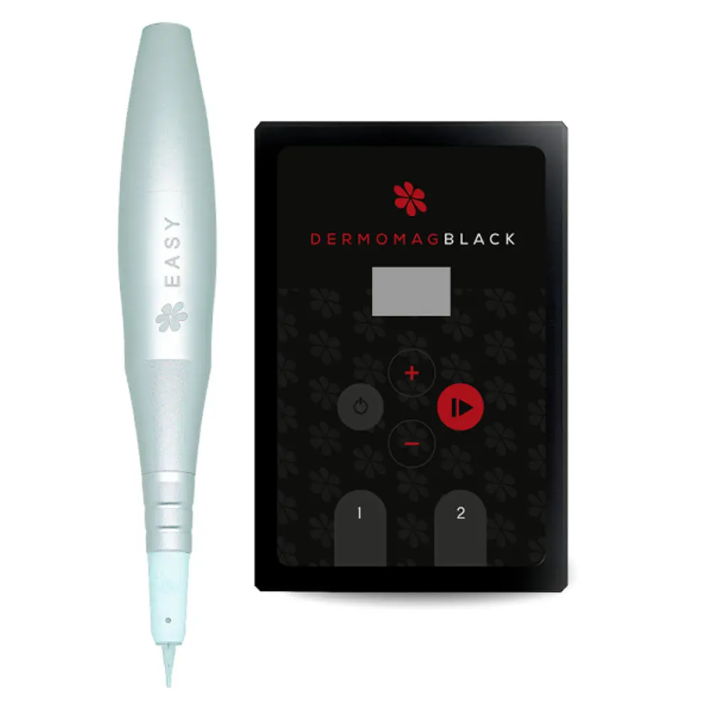  Kit Dermógrafo Pen Easy + Fonte Black Prata