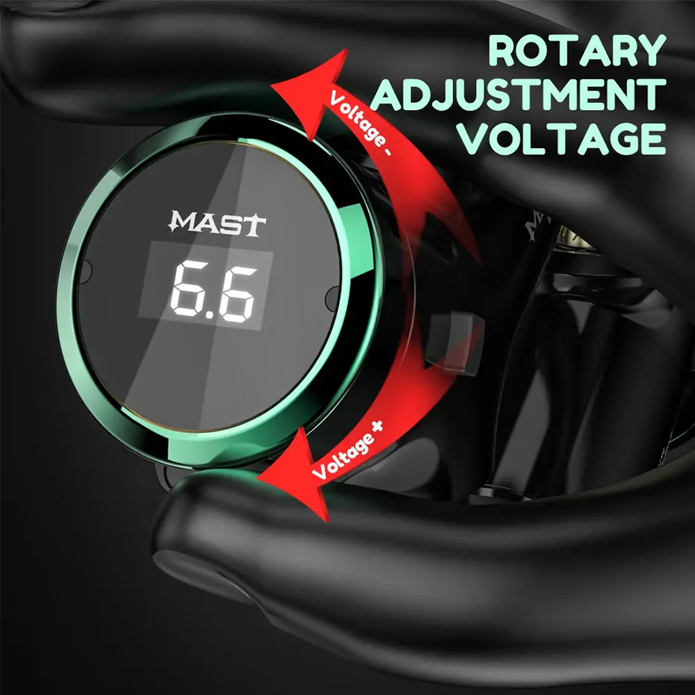 Imagem informativa explicando como ajustar a voltagem por rotação