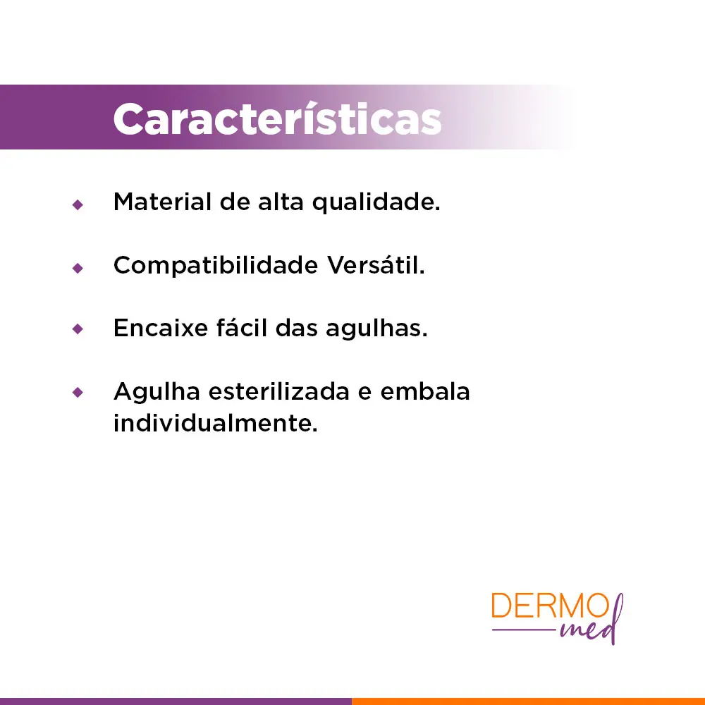 características Agulha Fácil Encaixe Easy Fit