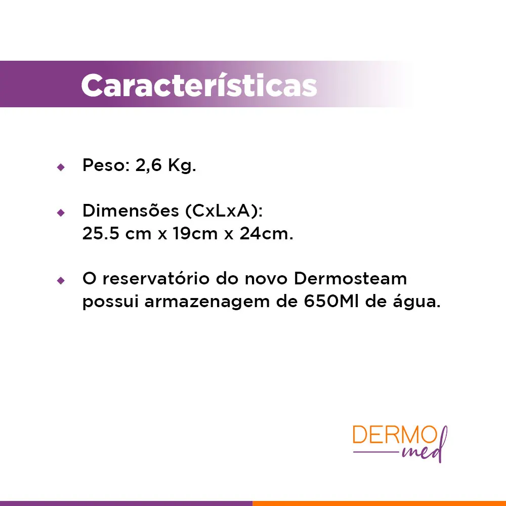 Imagem Caracteristicas equipamento ibramed