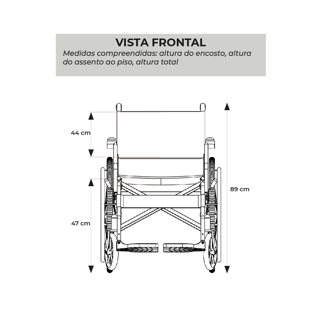 Cadeira de Rodas Modelo D100 Dellamed