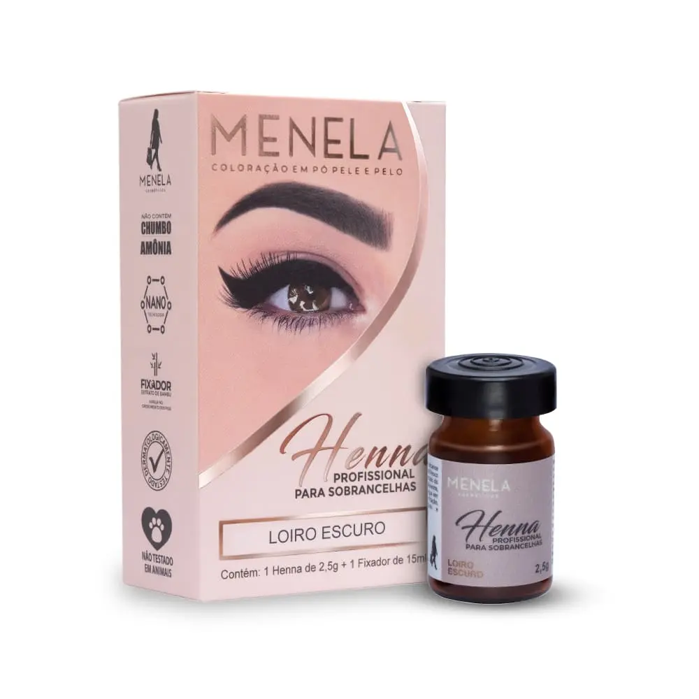 Henna para sobrancelha menela cosméticos