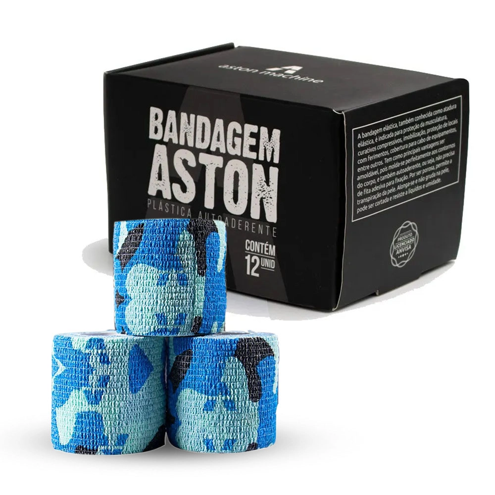 Bandagem Aston camuflada azul