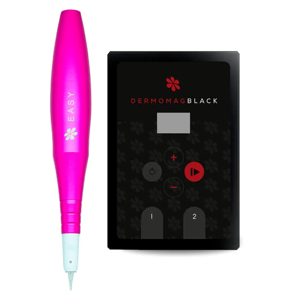  Kit Dermógrafo Pen Easy + Fonte Black - Pink