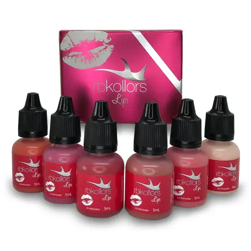  Kit Lips Com 6 Pigmentos para labios 5ml Rb Kollors