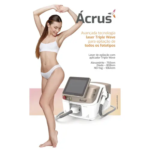 Ácrus Laser De Epilação Com Aplicador Triple Wave - HTM