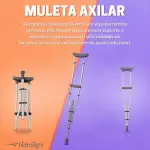 Par De Muleta Axilar 3 Em 1 Altura Ajustável - Hidrolight