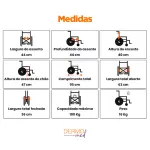 Cadeira De Rodas Prática 44Cm Com Pneu Maciço Até 100 Kg - Prolife