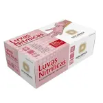 Caixa Com 100 Luvas Nitrílica Sem Pó Rosa - Descarpack