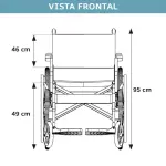 Cadeira De Rodas Modelo D600 Dobrável Até 120 Kg - Dellamed