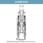 Cadeira De Rodas Modelo D600 Dobrável Até 120 Kg - Dellamed