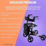 Andador com 4 rodas Premium SC303 - Hidrolight 